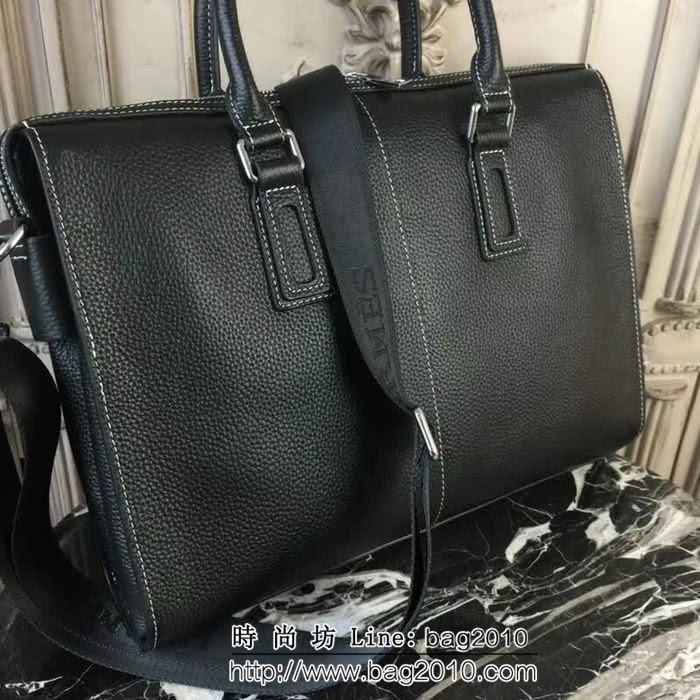 HERMES愛馬仕 最新款 原版牛皮 經典時尚 男士公事包 可手提斜挎 8802-1 JD1224